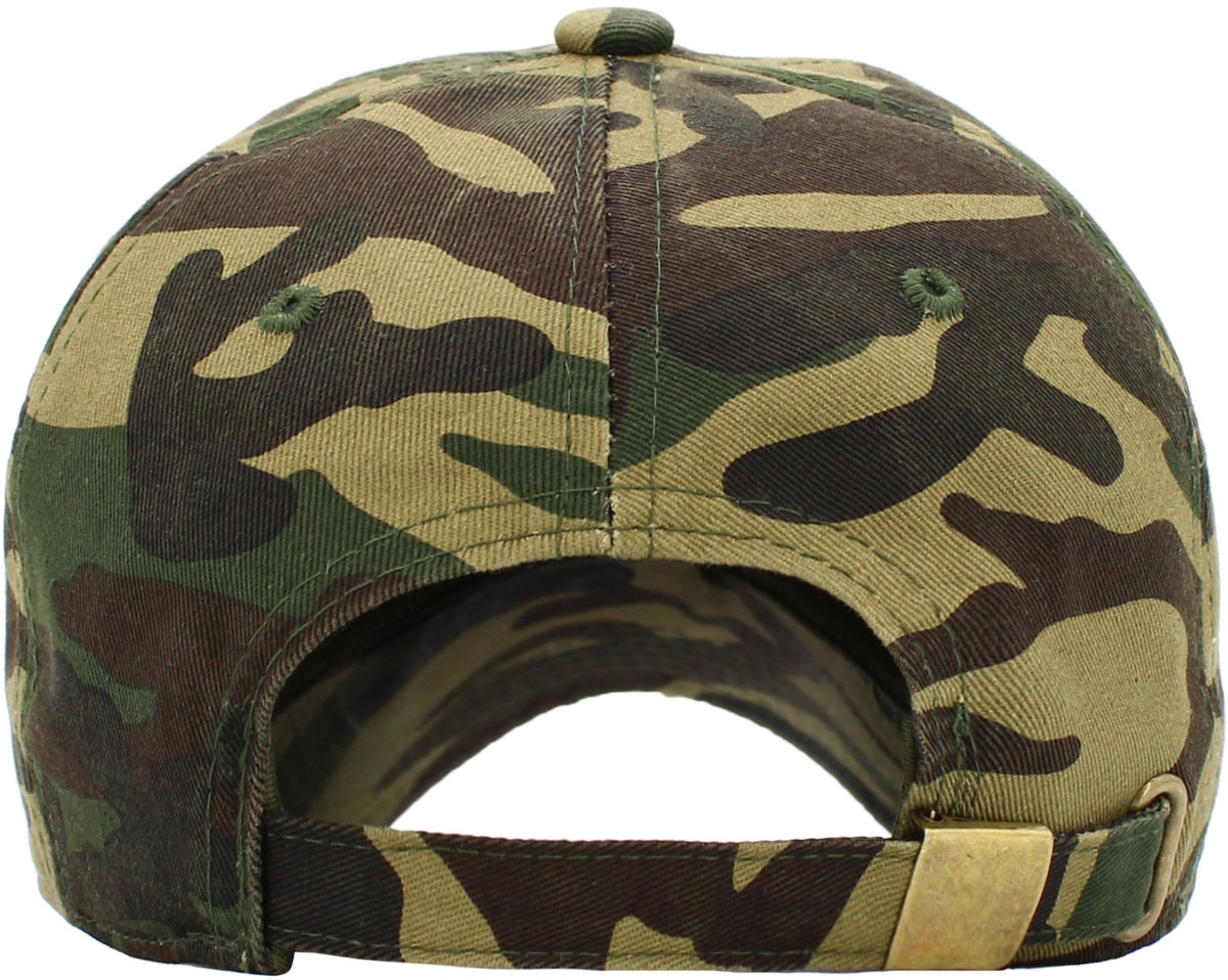 Camouflage Low Profile Baseball Caps Back View